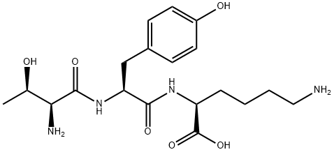 H-THR-TYR-LYS-OH 结构式