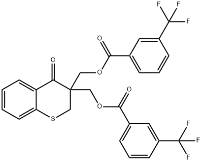 [4-OXO-3-(([3-(TRIFLUOROMETHYL)BENZOYL]OXY)METHYL)-3,4-DIHYDRO-2H-THIOCHROMEN-3-YL]METHYL 3-(TRIFLUOROMETHYL)BENZENECARBOXYLATE 结构式