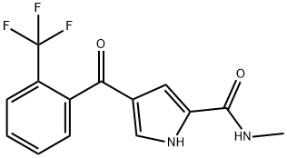 N-甲基-4-(2-(三氟甲基)苯甲酰基)-1H-吡咯-2-甲酰胺 结构式