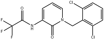 N-[1-(2,6-DICHLOROBENZYL)-2-OXO-1,2-DIHYDRO-3-PYRIDINYL]-2,2,2-TRIFLUOROACETAMIDE 结构式