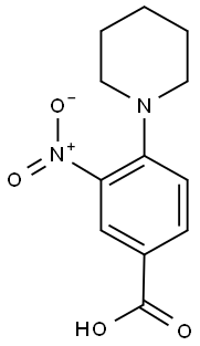 3-NITRO-4-PIPERIDIN-1-YLBENZOIC ACID 结构式