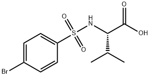 2-(4-溴苯磺酰氨基)-3-甲基丁酸 结构式