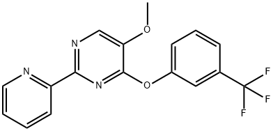 5-METHOXY-2-(2-PYRIDINYL)-4-PYRIMIDINYL 3-(TRIFLUOROMETHYL)PHENYL ETHER 结构式