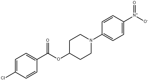 1-(4-NITROPHENYL)-4-PIPERIDINYL 4-CHLOROBENZENECARBOXYLATE 结构式