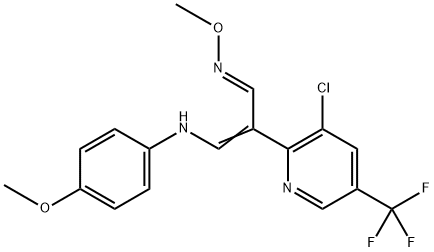 2-[3-CHLORO-5-(TRIFLUOROMETHYL)-2-PYRIDINYL]-3-(4-METHOXYANILINO)ACRYLALDEHYDE O-METHYLOXIME 结构式