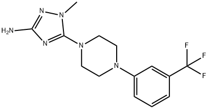 1-METHYL-5-(4-[3-(TRIFLUOROMETHYL)PHENYL]PIPERAZINO)-1H-1,2,4-TRIAZOL-3-AMINE 结构式