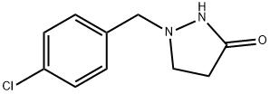 1-(4-CHLOROBENZYL)TETRAHYDRO-3H-PYRAZOL-3-ONE 结构式