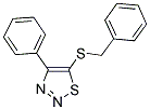 5-(BENZYLSULFANYL)-4-PHENYL-1,2,3-THIADIAZOLE 结构式