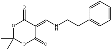 2,2-DIMETHYL-5-(((2-PHENYLETHYL)AMINO)METHYLENE)-1,3-DIOXANE-4,6-DIONE 结构式