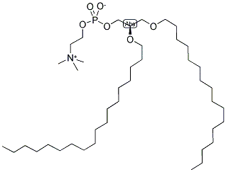 1-O-HEXADECYL-2-O-OCTADECYL-SN-GLYCERO-3-PHOSPHO-CHOLINE 结构式