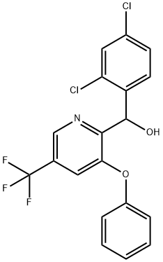 (2,4-DICHLOROPHENYL)[3-PHENOXY-5-(TRIFLUOROMETHYL)-2-PYRIDINYL]METHANOL 结构式