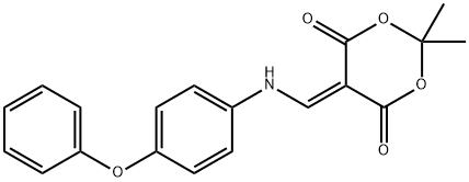 2,2-DIMETHYL-5-(((4-PHENOXYPHENYL)AMINO)METHYLENE)-1,3-DIOXANE-4,6-DIONE 结构式