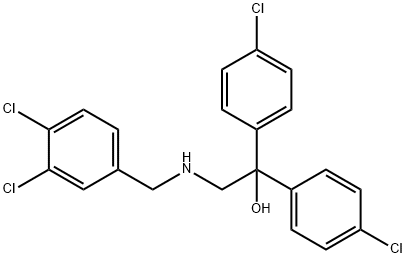 1,1-BIS(4-CHLOROPHENYL)-2-[(3,4-DICHLOROBENZYL)AMINO]-1-ETHANOL 结构式