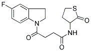 N-(4,5-DIHYDRO-2(3H)-THIOPHENON-3-YL)-5-FLUORO-2,3-DIHYDRO-G-OXO-1-(1H)-INDOLEBUTANAMIDE 结构式