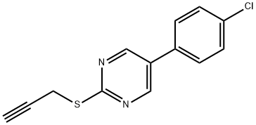 5-(4-CHLOROPHENYL)-2-(2-PROPYNYLSULFANYL)PYRIMIDINE 结构式