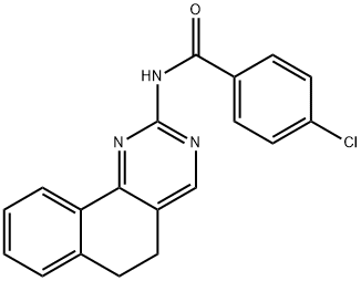4-Chloro-N-(5,6-dihydrobenzo[h]quinazolin-2-yl)benzenecarboxamide 结构式