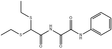 N1-[2,2-BIS(ETHYLSULFANYL)ACETYL]-N2-PHENYLETHANEDIAMIDE 结构式