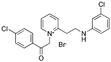 2-(2-[2-(3-CHLOROANILINO)ETHYL]PYRIDINIUM-1-YL)-1-(4-CHLOROPHENYL)ETHAN-1-ONE BROMIDE 结构式