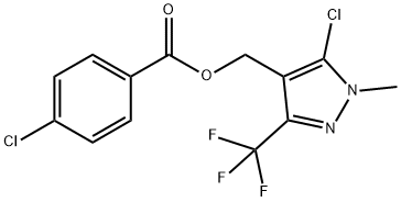 [5-CHLORO-1-METHYL-3-(TRIFLUOROMETHYL)-1H-PYRAZOL-4-YL]METHYL 4-CHLOROBENZENECARBOXYLATE 结构式