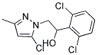 2-(5-CHLORO-3-METHYL-1H-PYRAZOL-1-YL)-1-(2,6-DICHLOROPHENYL)ETHAN-1-OL 结构式