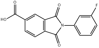 2-(3-氟苯基)-1,3-二氧代异吲哚啉-5-羧酸 结构式