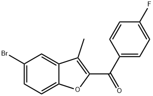 (5-溴-3-甲基苯并呋喃-2-基)(4-氟苯基)甲酮 结构式