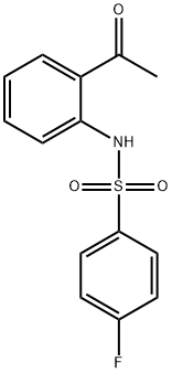 N-(2-ACETYLPHENYL)-4-FLUOROBENZENESULFONAMIDE 结构式