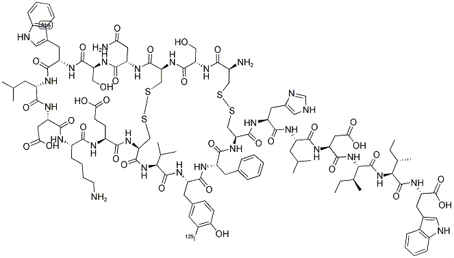 ([125I]-TYR)-VASOACTIVE INTESTINAL CONTRACTOR PEPTIDE (VIC) (MOUSE) 结构式