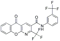 5-OXO-2-(TRIFLUOROMETHYL)-N-[3-(TRIFLUOROMETHYL)PHENYL]-5H-CHROMENO[2,3-B]PYRIDINE-3-CARBOXAMIDE 结构式