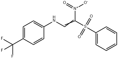 N-[2-NITRO-2-(PHENYLSULFONYL)VINYL]-4-(TRIFLUOROMETHYL)ANILINE 结构式