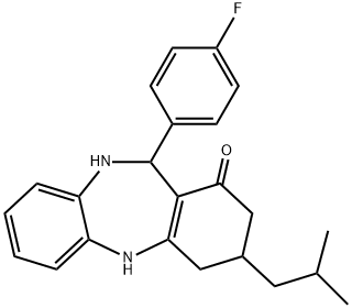 2,10-DIAZA-9-(4-FLUOROPHENYL)-5-(2-METHYLPROPYL)TRICYCLO[9.4.0.0(3,8)]PENTADECA-1(15),3(8),11(12),13-TETRAEN-7-ONE 结构式