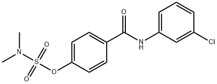 4-[(3-CHLOROANILINO)CARBONYL]PHENYL-N,N-DIMETHYLSULFAMATE 结构式