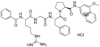 Bz-Arg-Gly-Phe-Pro-4m-beta-na HCl 结构式