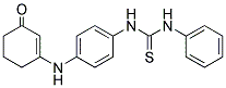 3-((4-(((PHENYLAMINO)THIOXOMETHYL)AMINO)PHENYL)AMINO)CYCLOHEX-2-EN-1-ONE 结构式