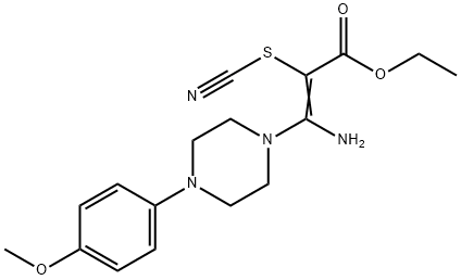 ETHYL 3-AMINO-2-(CYANOSULFANYL)-3-[4-(4-METHOXYPHENYL)PIPERAZINO]ACRYLATE 结构式