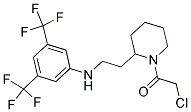 2-CHLORO-1-(2-(2-[3,5-DI(TRIFLUOROMETHYL)ANILINO]ETHYL)PIPERIDINO)ETHAN-1-ONE 结构式