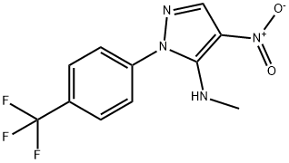 N-METHYL-4-NITRO-1-[4-(TRIFLUOROMETHYL)PHENYL]-1H-PYRAZOL-5-AMINE 结构式