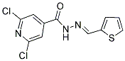 N'4-(2-THIENYLMETHYLIDENE)-2,6-DICHLOROPYRIDINE-4-CARBOHYDRAZIDE 结构式