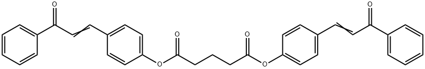 BIS[4-(3-OXO-3-PHENYL-1-PROPENYL)PHENYL] PENTANEDIOATE 结构式