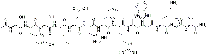 AC-SER-TYR-SER-NLE-GLU-HIS-PHE-ARG-TRP-GLY-LYS-PRO-VAL- NH2 结构式