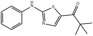 1-(2-ANILINO-1,3-THIAZOL-5-YL)-2,2-DIMETHYL-1-PROPANONE 结构式