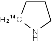 PYRROLIDINE, [2-14C] 结构式