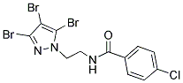 N1-[2-(3,4,5-TRIBROMO-1H-PYRAZOL-1-YL)ETHYL]-4-CHLOROBENZAMIDE 结构式