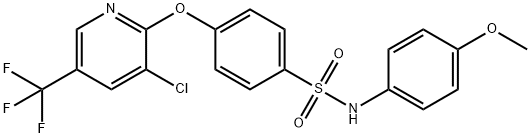 4-([3-CHLORO-5-(TRIFLUOROMETHYL)-2-PYRIDINYL]OXY)-N-(4-METHOXYPHENYL)BENZENESULFONAMIDE 结构式