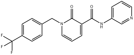 2-Oxo-N-(3-pyridinyl)-1-[4-(trifluoromethyl)benzyl]-1,2-dihydro-3-pyridinecarboxamide 结构式