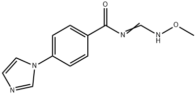 4-(1H-IMIDAZOL-1-YL)-N-[(METHOXYIMINO)METHYL]BENZENECARBOXAMIDE 结构式