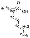 L-LYSINE 2HCL (U-13C6, 15N2) 结构式