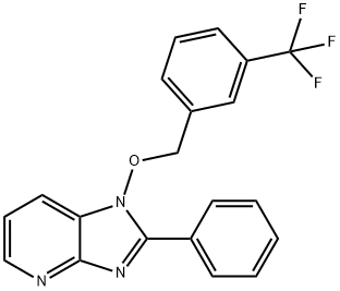 2-PHENYL-1-([3-(TRIFLUOROMETHYL)BENZYL]OXY)-1H-IMIDAZO[4,5-B]PYRIDINE 结构式