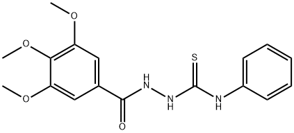 4-PHENYL-1-(3,4,5-TRIMETHOXYBENZOYL)THIOSEMICARBAZIDE 结构式