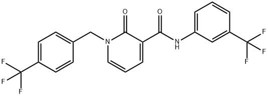 2-OXO-1-[4-(TRIFLUOROMETHYL)BENZYL]-N-[3-(TRIFLUOROMETHYL)PHENYL]-1,2-DIHYDRO-3-PYRIDINECARBOXAMIDE 结构式